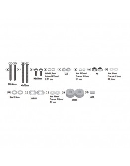 Givi Kit Βίδες για Χούφτες HP1192B Honda CB 500 X / NX 500 / NC 750 X 1192HPKITR