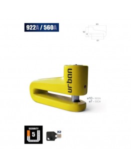 Urban Κλειδαριά Δισκοφρένου 922A 10mm Yellow