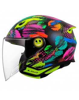 LS2 OF622 Funny II Kid Joy Gloss Black