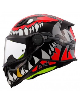 LS2 FF812 Kid Punk Gloss Red/Grey