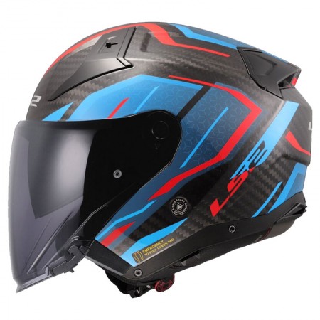 LS2 Κράνος OF603 Infinity II Carbon Urus Gloss Blue/Red