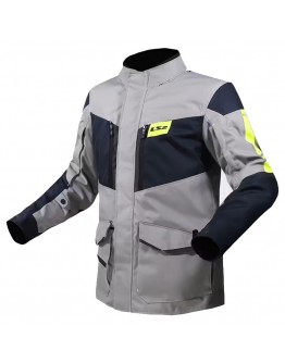 LS2 Metropolis Evo Jacket Titanium Blue H-V Yellow