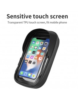Βάση Στήριξης GPS/Smartphone Holder Universal Αδιάβροχη Θήκη με Σκίαστρο 4,5"-6,4"Black