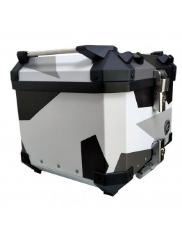 Coocase Βαλίτσα Q1 Aluminium 45lt Geometrical Black/White