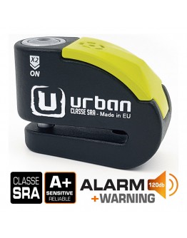 Urban Κλειδαριά Δισκοφρένου με Συναγερμό UR10 10mm Black/Yellow