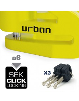 Urban Κλειδαριά Δισκοφρένου UR206Y 6mm Yellow
